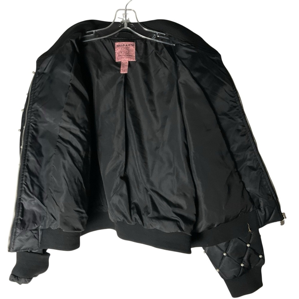 Hello Kitty 50th Anniversary Forever 21 Satin Quilted Bomber Jacket - Picture 4 of 7